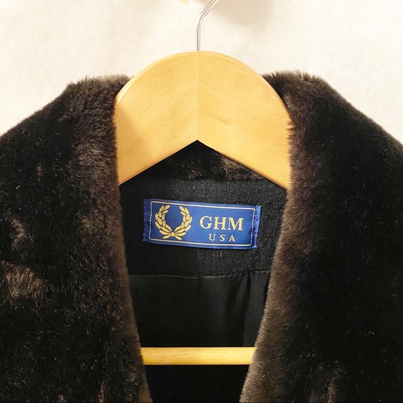 VINTAGE - LONG DOUBLE BREASTED WOOL COAT - Picture 4 of 8